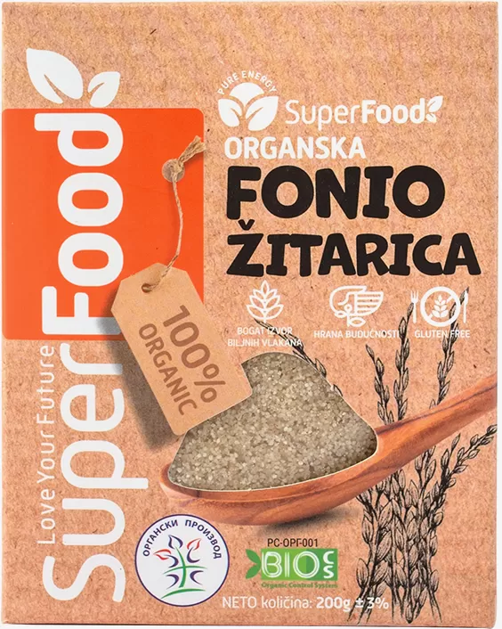 Fonio zitarica organska 200g superfood doo front isolated